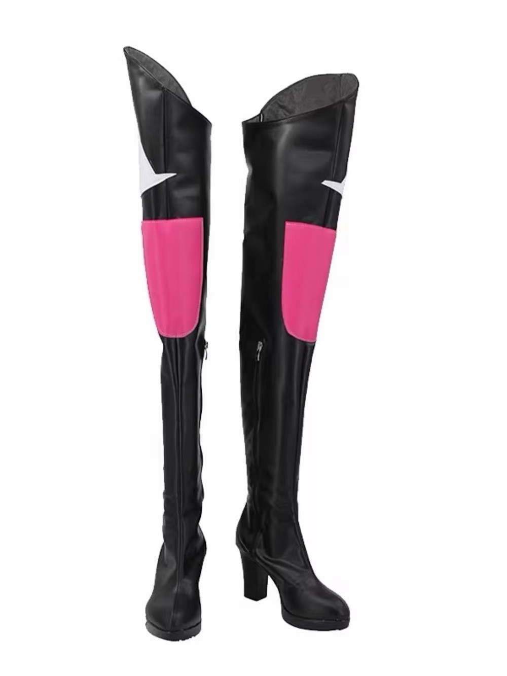 K-pop demon hunters Mira boots-Black and Pink Over-the-Knee Women's Boots